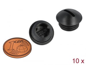 DeLOCK M12 x 1.5 Black Sealing Plug, 10 pieces