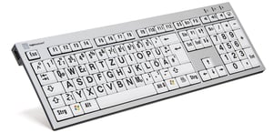 Logickeyboard LKB-LPRNTBW-AJPU-DE klawiatura Biuro USB QWERTZ Niemiecki Wielobarwny