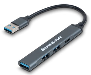 iogear GUH304C huby i koncentratory USB 3.2 Gen 1 (3.1 Gen 1) Type-A 5000 Mbit/s Szary