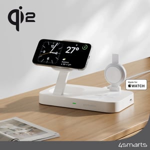 4smarts Qi2 Uniwersalne Biały Prąd przemienny Bezprzewodowe ładowanie Szybkie ładowanie Wewnętrzna