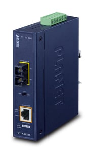 PLANET IP30 Industrial 10/100/1000BAS nätverkskonverterare 1000 Mbit/s Blå