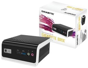 GIGABYTE GB-BLCE-4000C Barebone Computer, Black, White, N4000 BGA 1090, 1.1 GHz