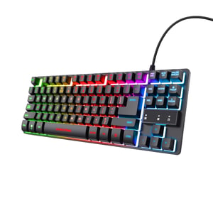 Trust GXT 833 Thado USB-gamingtangentbord, nederländskt, svart, silver