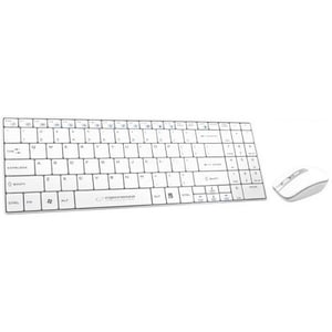 Esperanza EK122W klawiatura Dołączona myszka RF Wireless QWERTY Biały