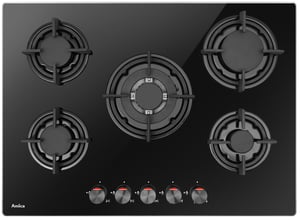 Amica PGCA7101AoB Schwarz Einbau 70 cm Gas 5 Kochzonen