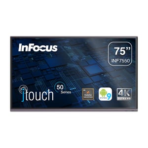 InFocus INF7550 Interactive Whiteboard 190.5 cm (75") 3840 x 2160 px Touchscreen Black HDMI