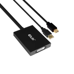 CLUB3D cac-1130 0,6 m MiniDP/USB-A DVI-D Schwarz