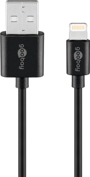Goobay 63523 kabel Lightning 1 m Czarny