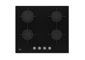 Beko HILG 64220 S Cooktop, Black, Built-in, Gas, 4 zones