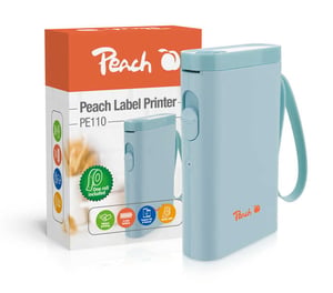 Peach PE110 Direktthermodrucker für Etiketten, 203 x 203 DPI, 60 mm/s, drahtlos über Bluetooth