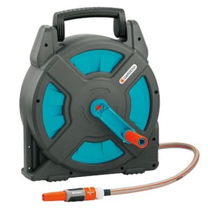 Gardena 02662-20 Gartenschlauchaufroller, Trommel, Schwarz, Blau