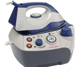 SINGER SHG6201 Dampfstation 850 W 1,2 l Edelstahlsohle Schwarz, Blau, Grau