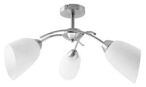 Activejet Żyrandol klasyczna lampa sufitowa wisząca NIKITA Nikiel potrójna 3xE27 do salonu