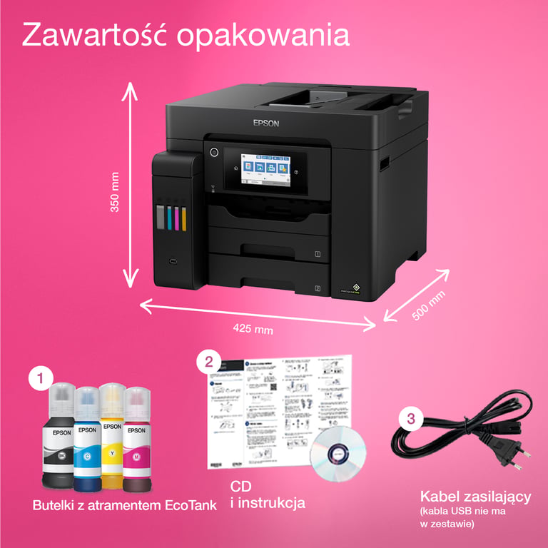 Epson EcoTank Wielofunkcyjna drukarka A4 L6550 z łącznością Wi-Fi, stałym zasilaniem w atrament i faksem