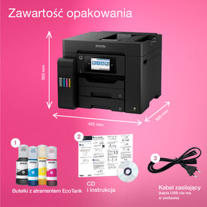 Epson EcoTank Wielofunkcyjna drukarka A4 L6550 z łącznością Wi-Fi, stałym zasilaniem w atrament i faksem