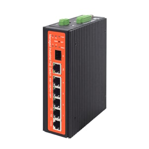 Wi-Tek WI-PMS305GF-I przełącznik sieciowy Zarządzany L2 Gigabit Ethernet (10/100/1000) Obsługa PoE Czarny, Pomarańczowy