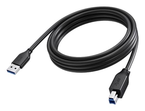 Vision TC 3MUSB3.0/BL USB Cable, USB 2.0, 3 m, USB A to USB B, 5 Gbit/s, Black