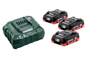 Metabo BASIC SET 3 X LIHD 4.0 AH Battery and Charger Set