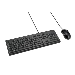 Kensington KM100 EQ Keyboard with Mouse, Office USB QWERTY, Scandinavian Layout, Black