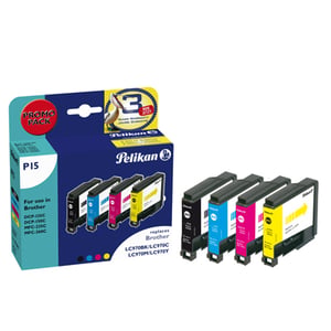 Pelikan 360670 Tintenpatronen, 4 Stück. Schwarz, Cyan, Magenta, Gelb