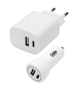 SPEEDLINK SL-690202-WE Ladegerät für mobile Geräte, universell, weiß, Wechselstrom, Zigarettenanzünder, automatisch, für den Innenraum
