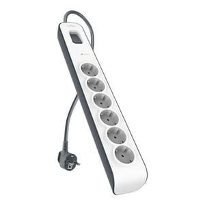 Belkin BSV603VF2M-V2 Surge Protector, Gray, White, 6 x Power Outlets