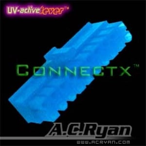 AC Ryan Connectx™ ATX20pin Female - UVBlue 100x Niebieski