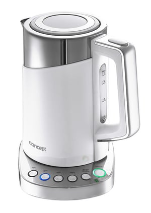 Concept RK3170 czajnik elektryczny 1,7 l 2200 W Edelstahl, Weiß