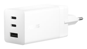 ASUS 100-W-USB-C-GaN-Ladegerät, universell, weiß, Wechselstrom, Schnellladung, für den Innenbereich