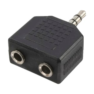 LogiLink CA1002 3.5mm to 2x3.5mm Cable Adapter, Black