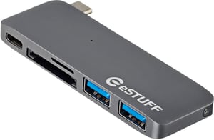 eSTUFF ES84121-GREY USB 3.2 Gen 1 (3.1 Gen 1) Type-C-Dockingstation, grau