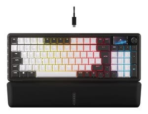 Corsair VANGUARD 96 Gaming-Tastatur USB QWERTZ Deutsch Schwarz, Weiß