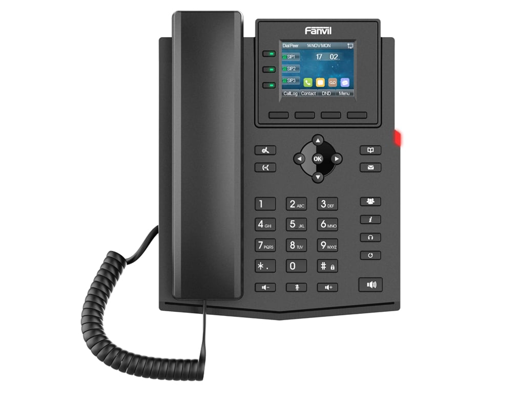 Fanvil X303W telefon VoIP Czarny 4 linii LCD Wi-Fi