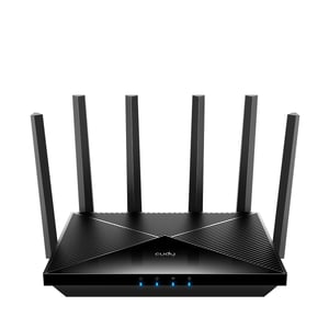 Cudy WR11000 WLAN-Router mit 2,5-Gigabit-Ethernet, Tri-Band (2,4 GHz / 5 GHz / 6 GHz), schwarz