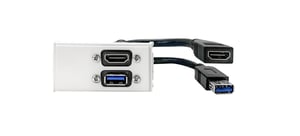 Vivolink WI221295 HDMI + USB-A Power Outlet, White