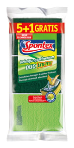 Spontex 4008600191544 Schwamm, rechteckig, Polar, Schwamm, grün, gelb, 6 Stück.