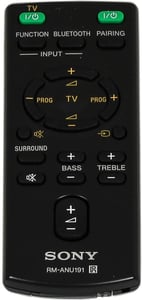 Sony RM-ANU191 fjärrkontroll, trådbunden. Tryck på knapparna