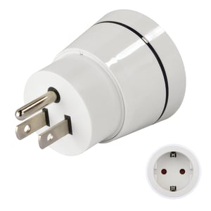 Hama 00223432 Power Plug Adapter: Type B to Type C + Type F, White