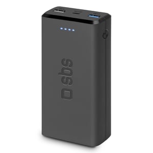SBS TTBB20000FASTK Litium-polymer-powerbank (LiPo) 20000 mAh Svart