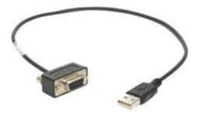 Motorola CBL-58926-05 Parallelkabel, schwarz, USB Typ A, DB-9