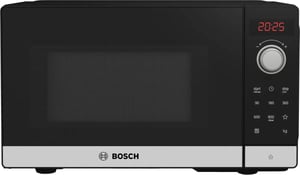 Bosch Serie 2 FFL023MS2 Mikrowelle Schwarz, Edelstahl Solo-Mikrowelle für die Arbeitsplatte 20 l 800 W