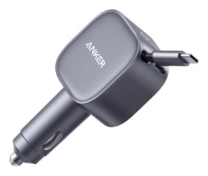 Anker A2738HA2 Ladegerät für mobile Geräte, universell, metallisch, Zigarettenanzünder, Schnellladung, automatisch