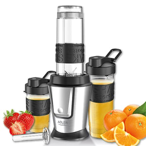 Adler AD 4081 Blender 0.57 L 800 W Sports Blender Black, Stainless Steel, Translucent