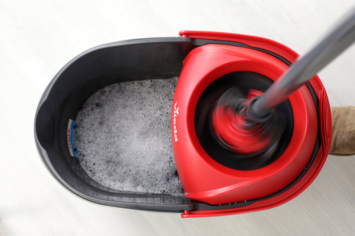 Vileda Ultramat Turbo XL mop Suchy i Mokry Mikrofibra Czarny, Czerwony