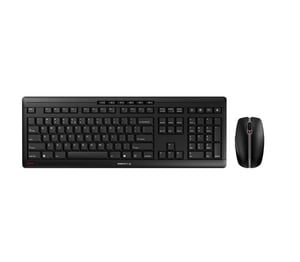 CHERRY Stream Desktop-tangentbord Medföljande mus Office RF Wireless QWERTY US English Svart