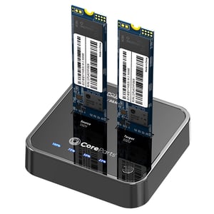 CoreParts MS-CLONER-NVME dockningsstation för hårddiskar USB 3.2 Gen 2 (3.1 Gen 2) Type-C Svart