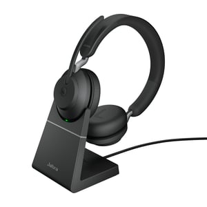 Jabra Evolve2 65 Trådlöst headset Med huvudband Kontor/callcenter USB typ A Bluetooth Laddningsstation