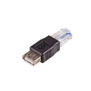 Akyga AK-AD-27 adapter för RJ45-kablar, USB 2.0 typ A, svart