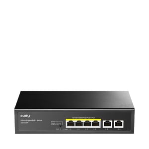 Cudy GS1006P przełącznik sieciowy Nie zarządzany Gigabit Ethernet (10/100/1000) Obsługa PoE Czarny