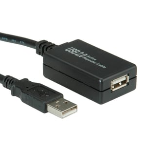 VALUE USB A/USB A M/F 12 m USB-kabel USB 2.0 Svart